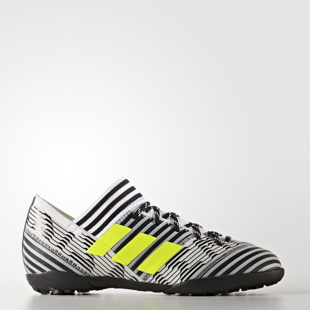 Adidas Nemeziz Tango 17.3 Turf - ποδοσφαιρικα παπουτσια για αγορια - Ασπρα/Κίτρινα/Μαυρα,Μέγεθος: EU